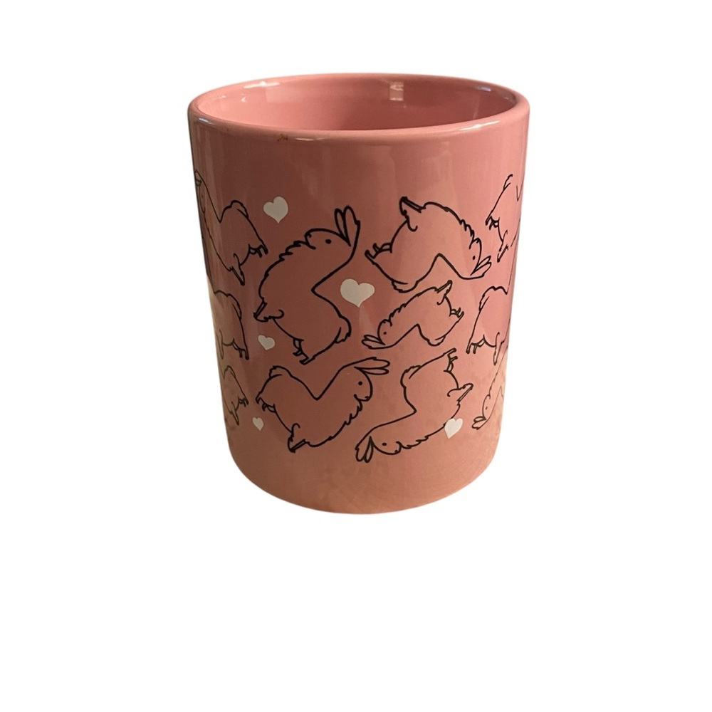 Urban Outfitters Llama Love Pink Ceramic Mug - Picture 3 of 5